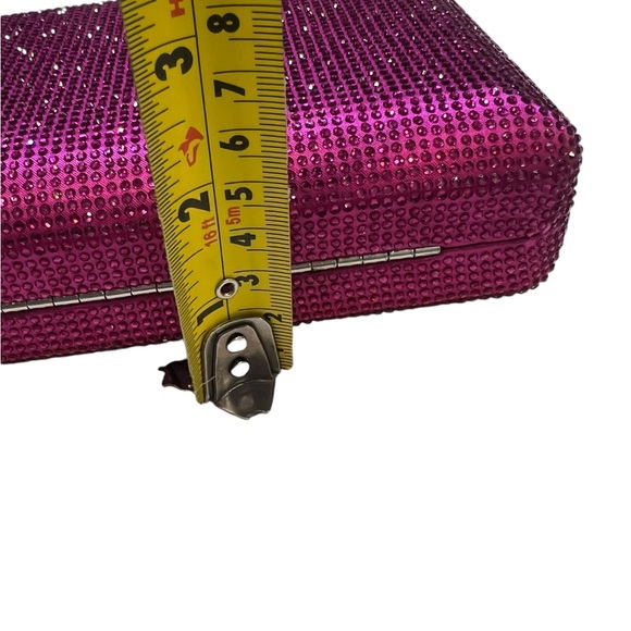 Sparkling Pink Clutch with few missing stones & scraped on one corner visible - Picture 14 of 14